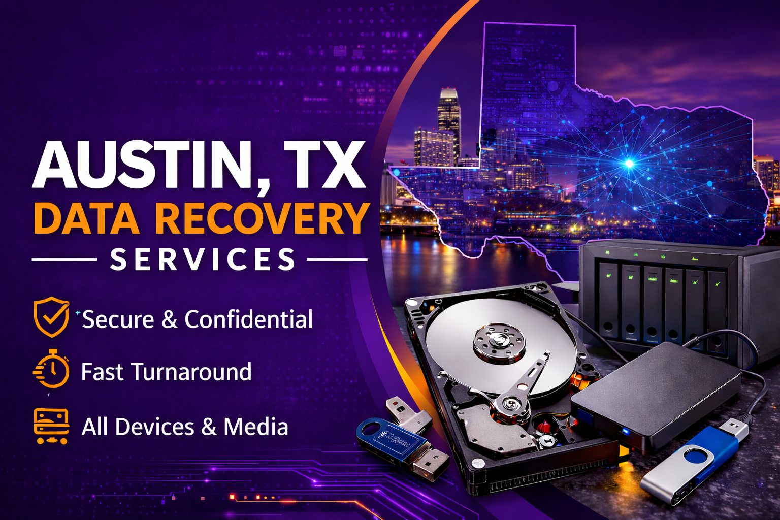 Hard drive recovery Austin Texas.