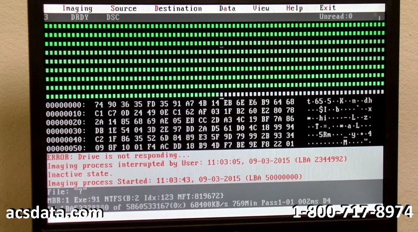 Seagate 3TB hard drive recovering data successfully with deepspar disk imager